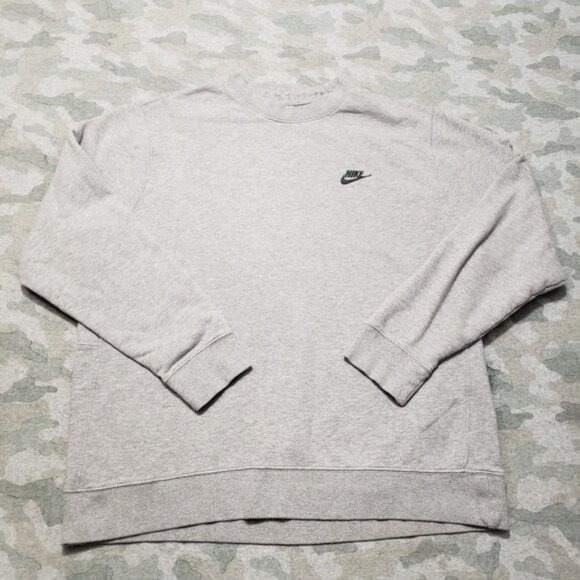 Nike Sweatshirt Mens XL Gray Pullover Crew Neck Long Sleeve - Picture 1 of 4